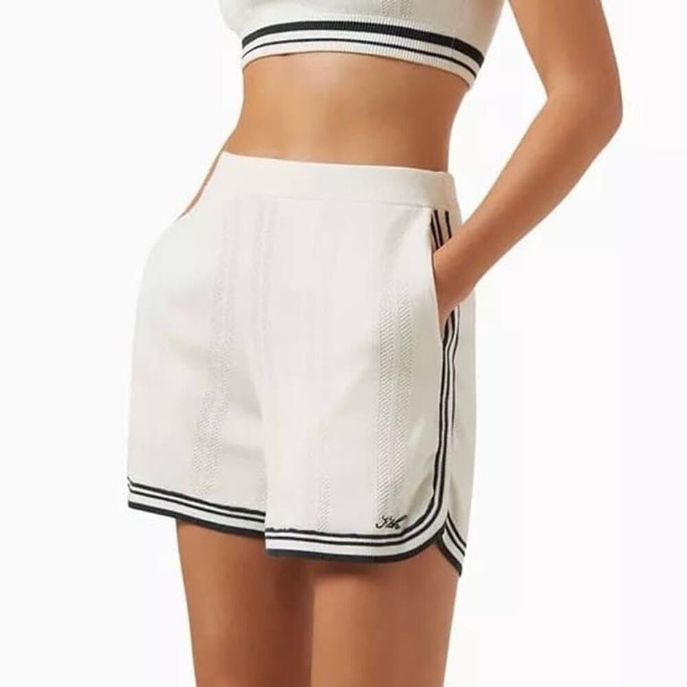 NWT KITH Rayne Perforated Knit Shorts in Organic Cotton-blend Women’s L